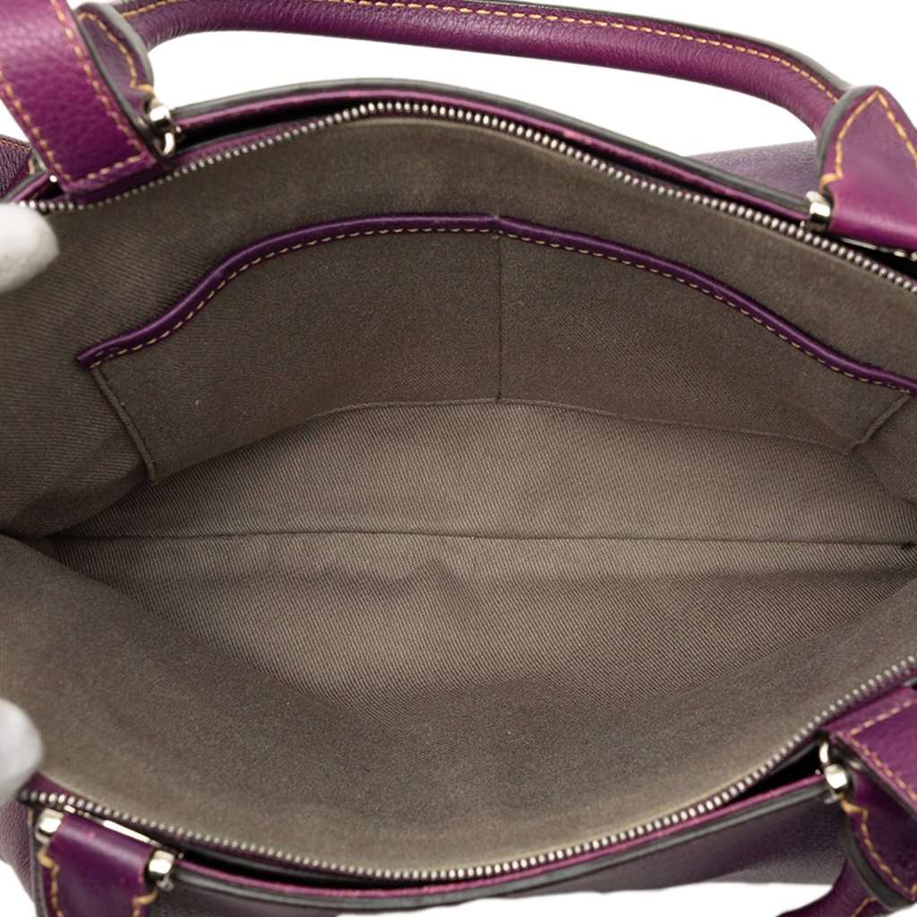 Cartier Small Leather C De Cartier Satchel Purple Leather Very good - Model View