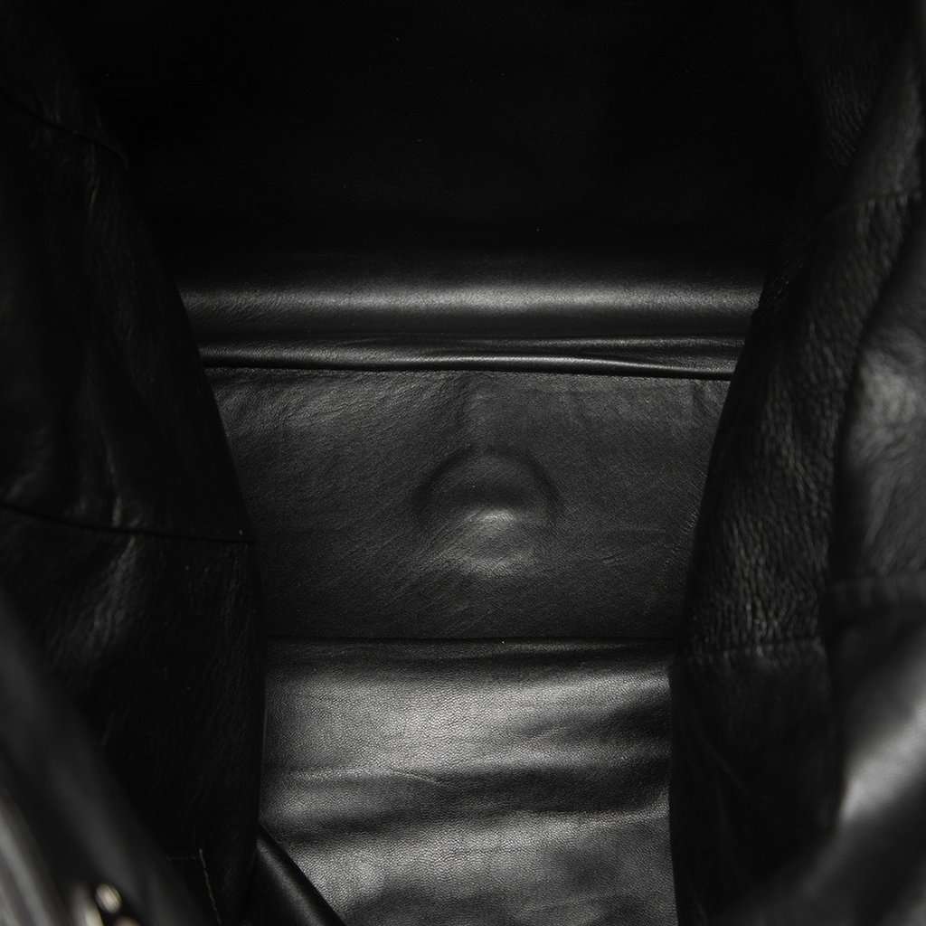 Dior Large Lambskin Cannage Lady Dior Soft Shopping Tote Black Leather Very good condition - Model View