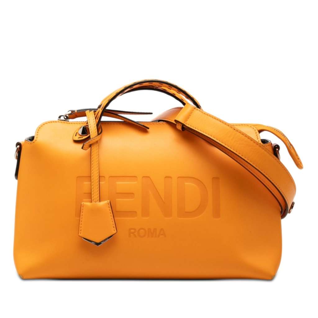 Fendi Medium Leather By The Way Satchel Orange Leather Very good condition - Front View