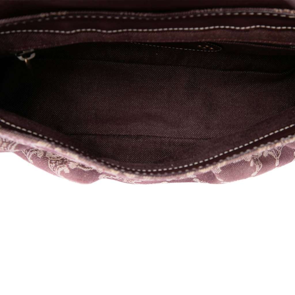 Celine Macadam Denim Shoulder Bag Red Very good - Model View
