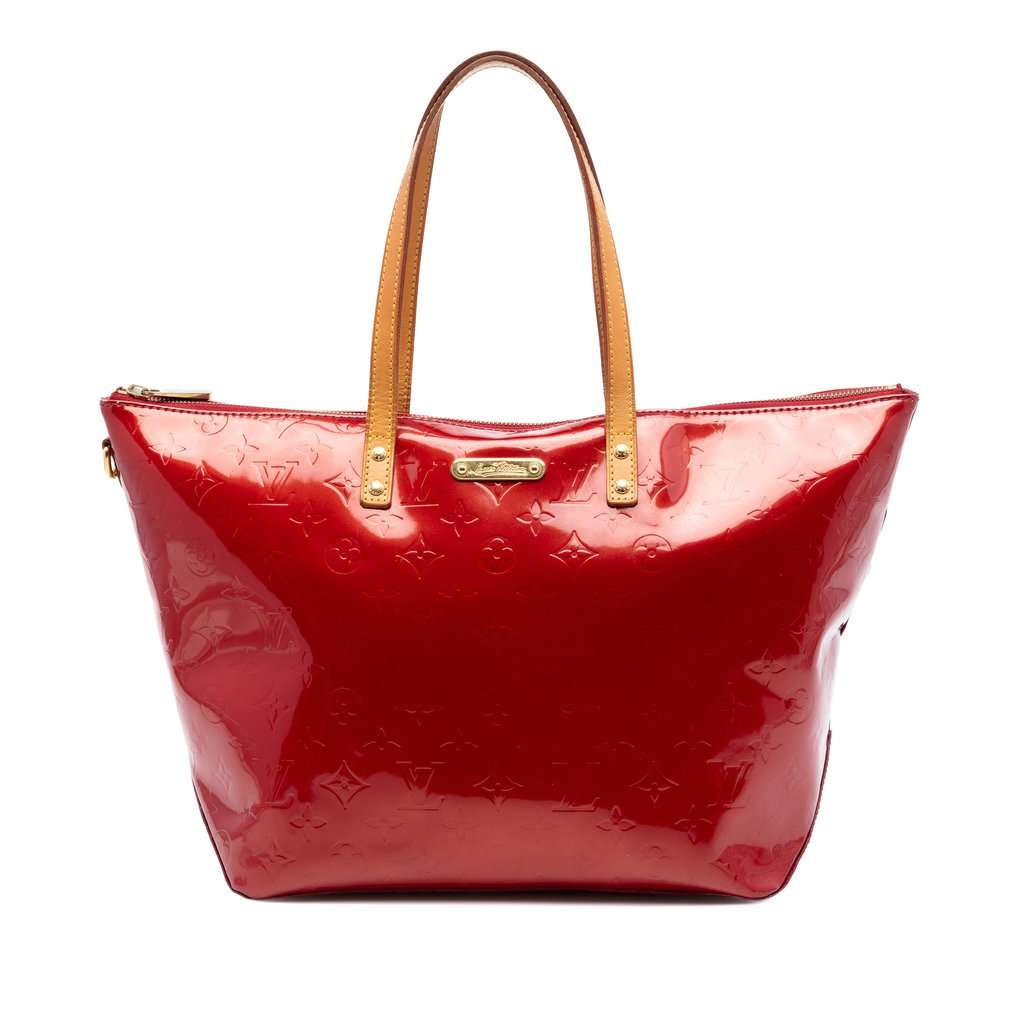 Louis Vuitton Monogram Vernis Bellevue GM Red Leather Very good - Front View