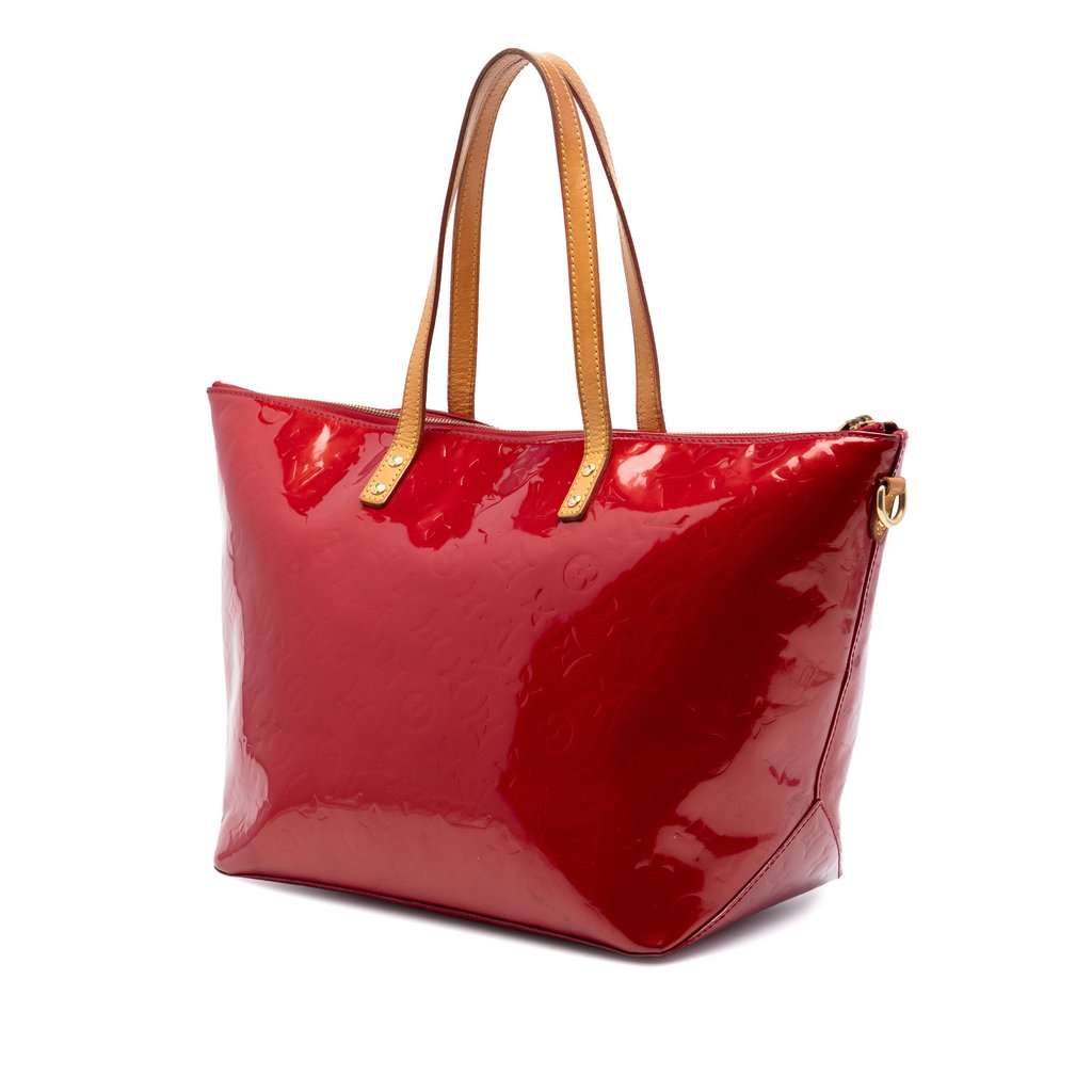 Louis Vuitton Monogram Vernis Bellevue GM Red Leather Very good - Back View