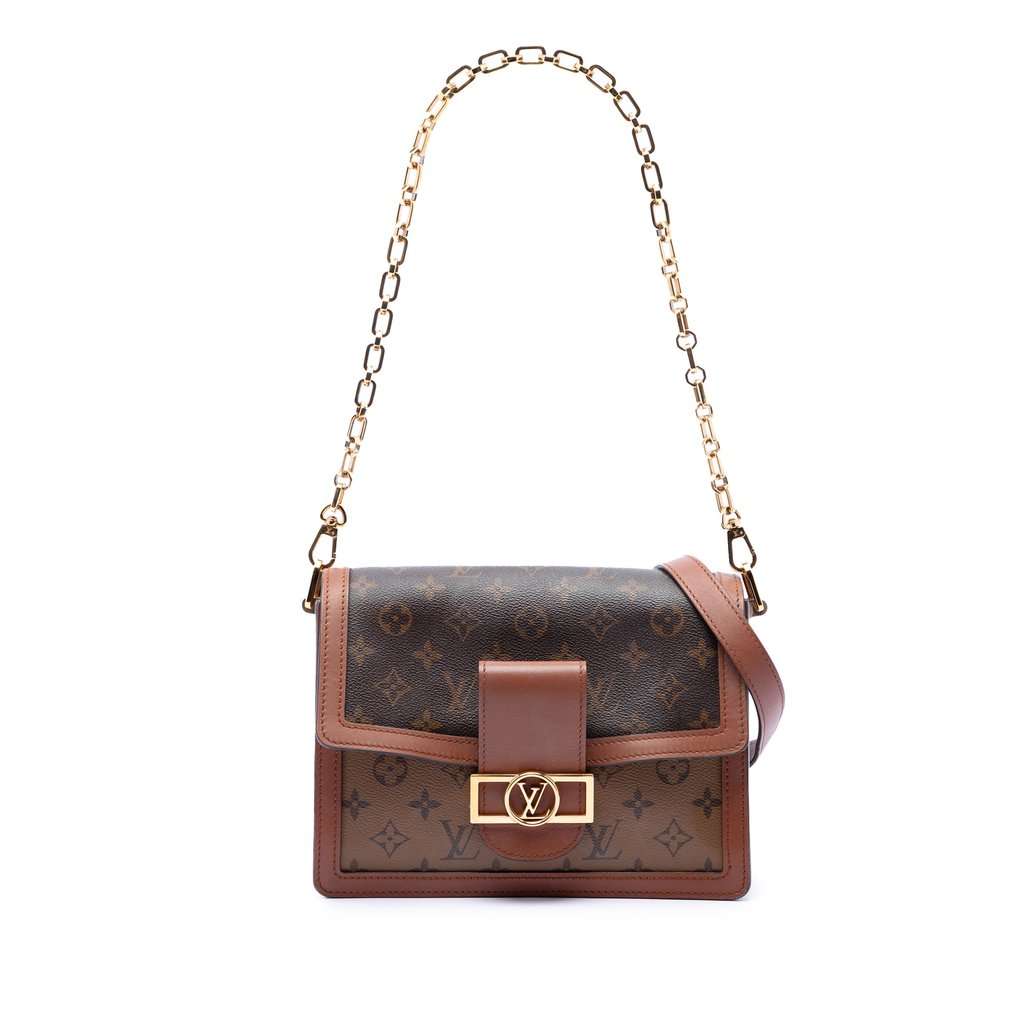 Louis Vuitton Monogram Reverse Dauphine MM Brown Very good - Front View
