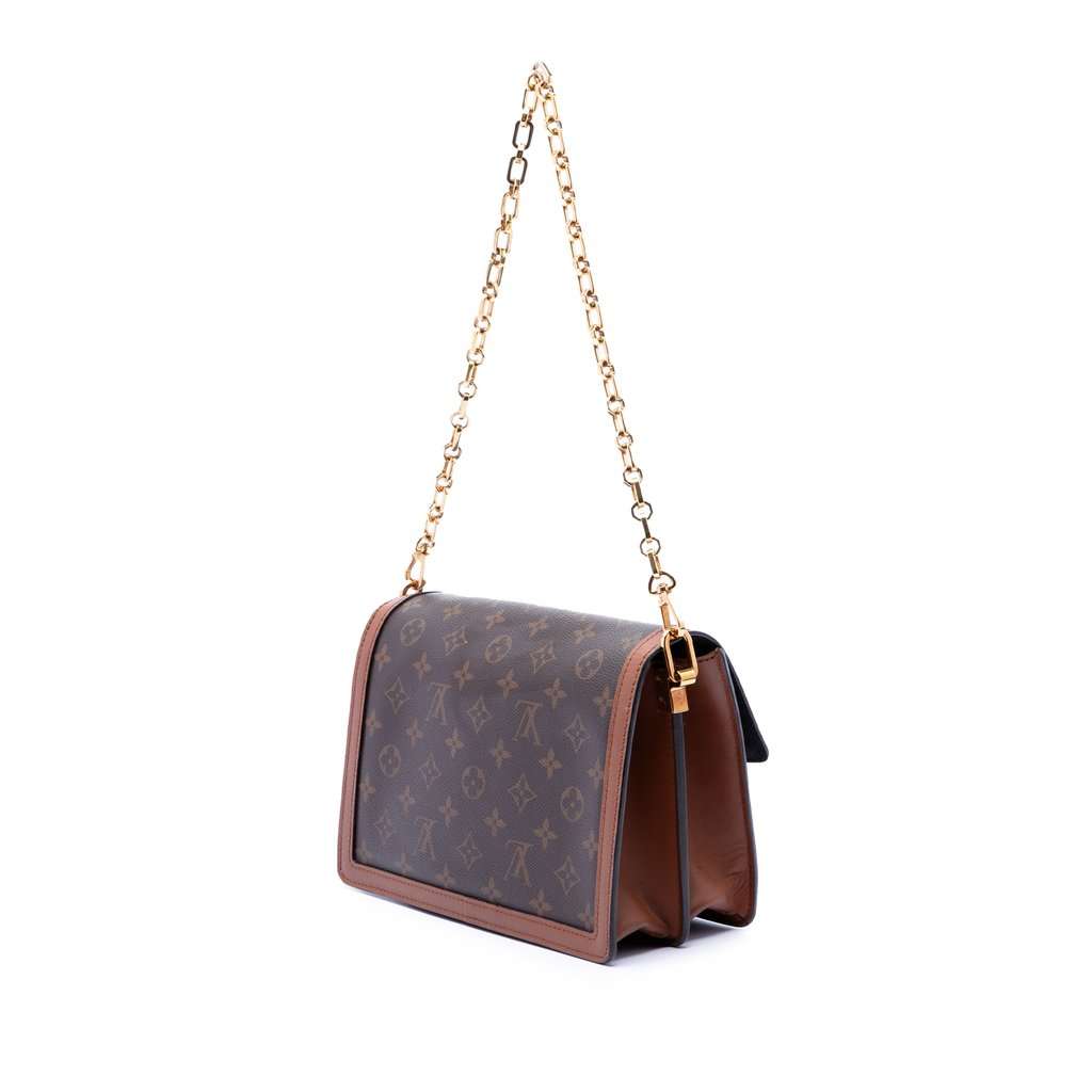 Louis Vuitton Monogram Reverse Dauphine MM Brown Very good - Back View