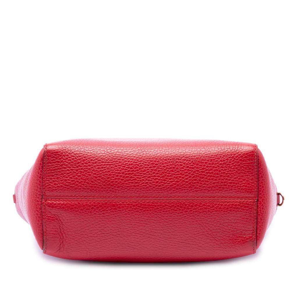 Gucci Mini Calfskin Swing Satchel Red Leather Very good condition - Inside View