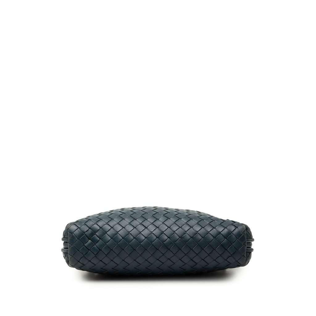Bottega Veneta Nappa Intrecciato Nodini Crossbody Blue Leather Very good - Inside View
