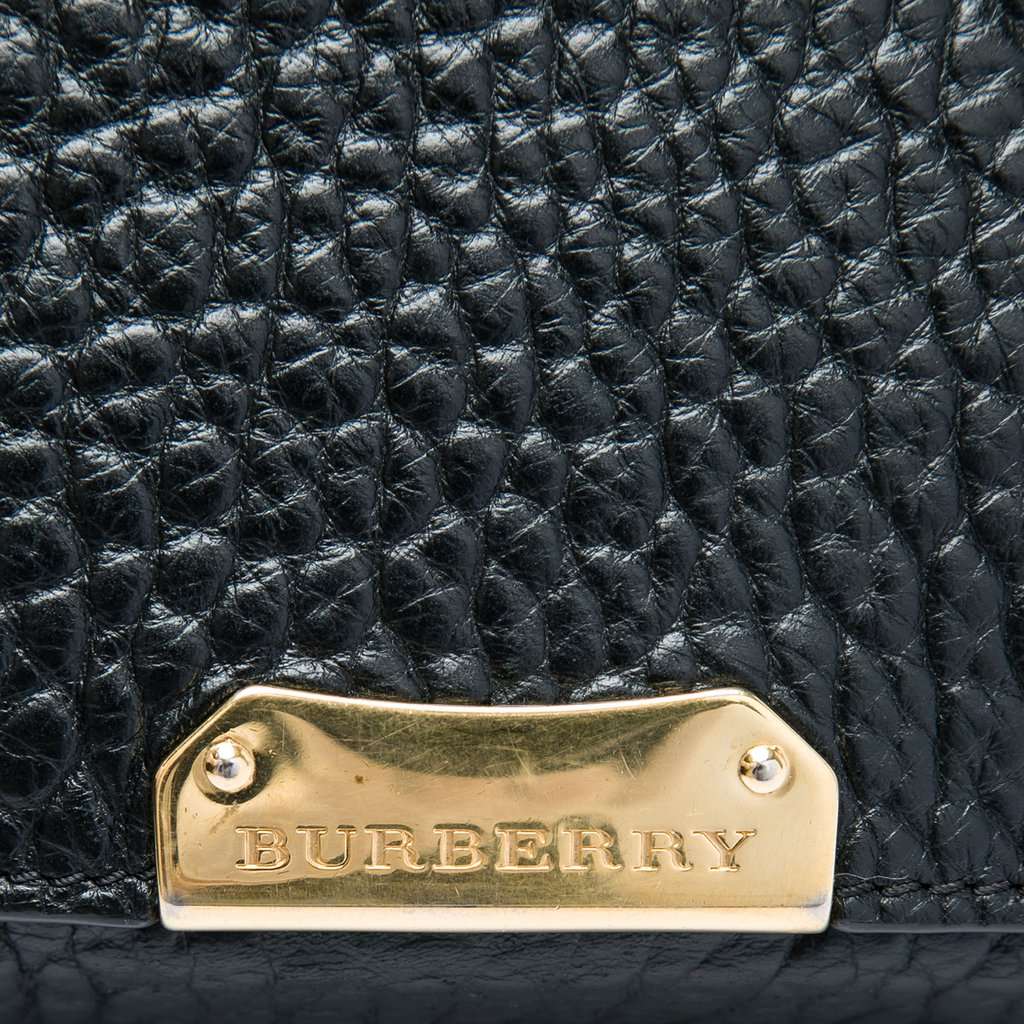 Burberry Medium Grained Calfskin Mildenhall Crossbody Black Leather Very good condition - Box View
