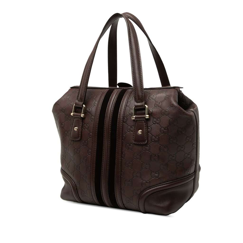 Gucci Guccissima Treasure Handbag Brown Leather Very good condition - Back View