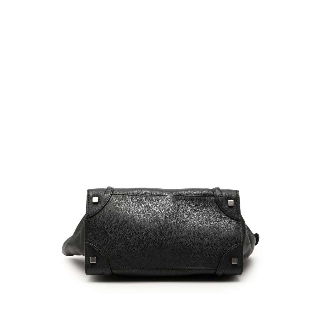 Celine Mini Grained Calfskin Luggage Tote Black Leather Very good - Inside View