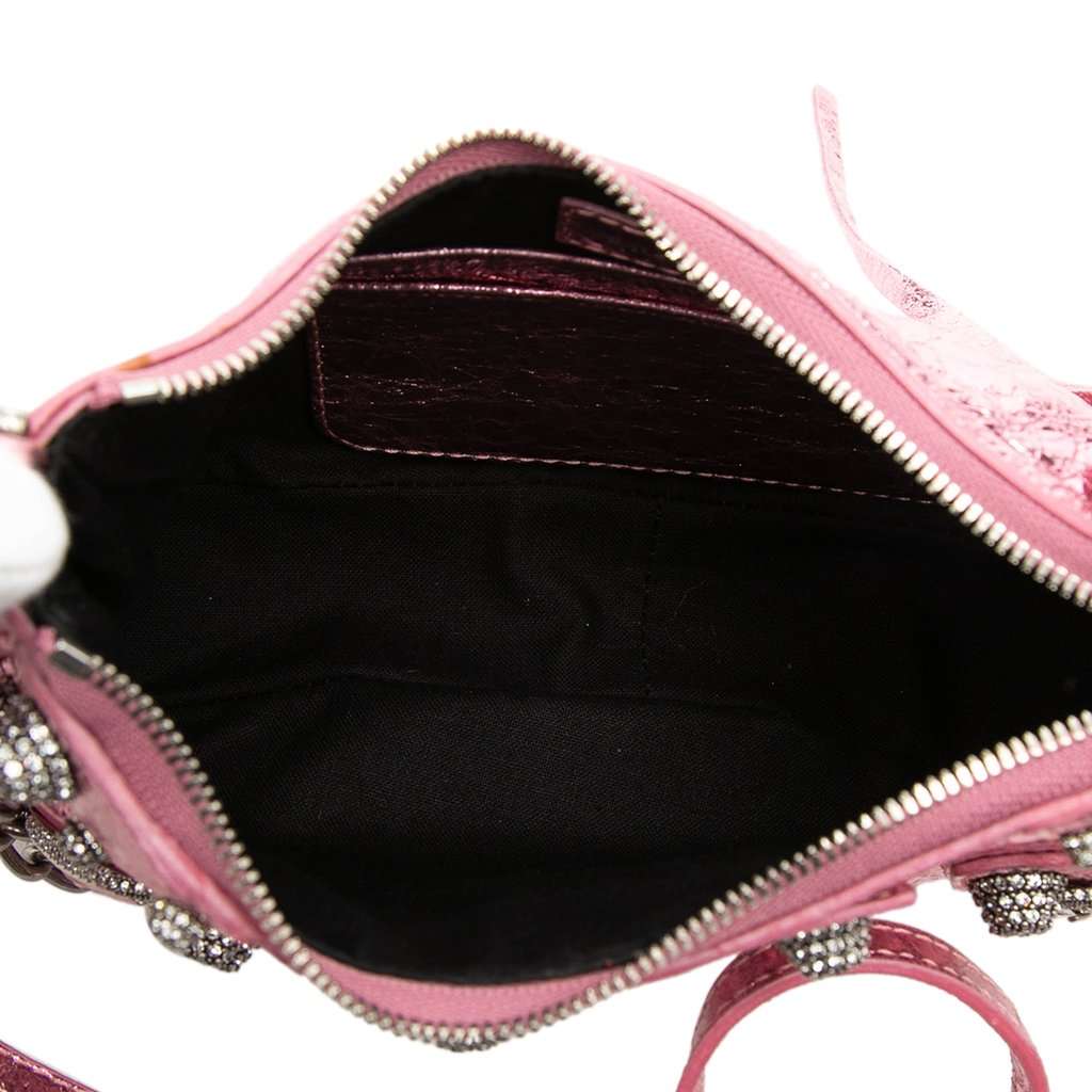 Balenciaga Metallic Lambskin Motocross Le Cagole XS Pink Leather Very good condition - Model View