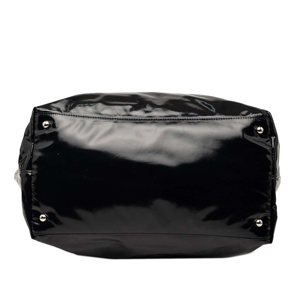 Chanel Coated Canvas La Pausa Bay Shopping Satchel Black Very good condition - Inside View