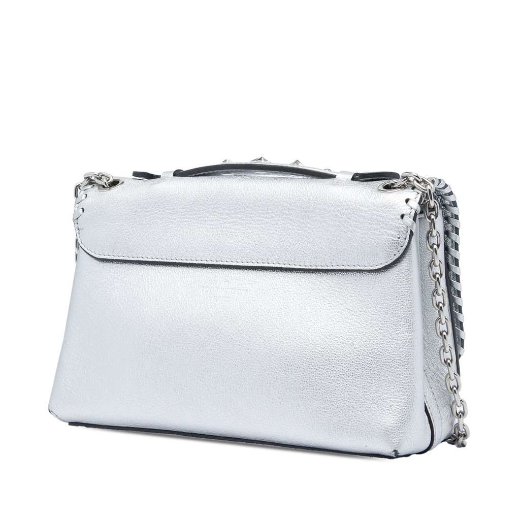 Louis Vuitton Metallic Cuir Plume Ecume Very Chain Bag Silver Leather Very good - Back View