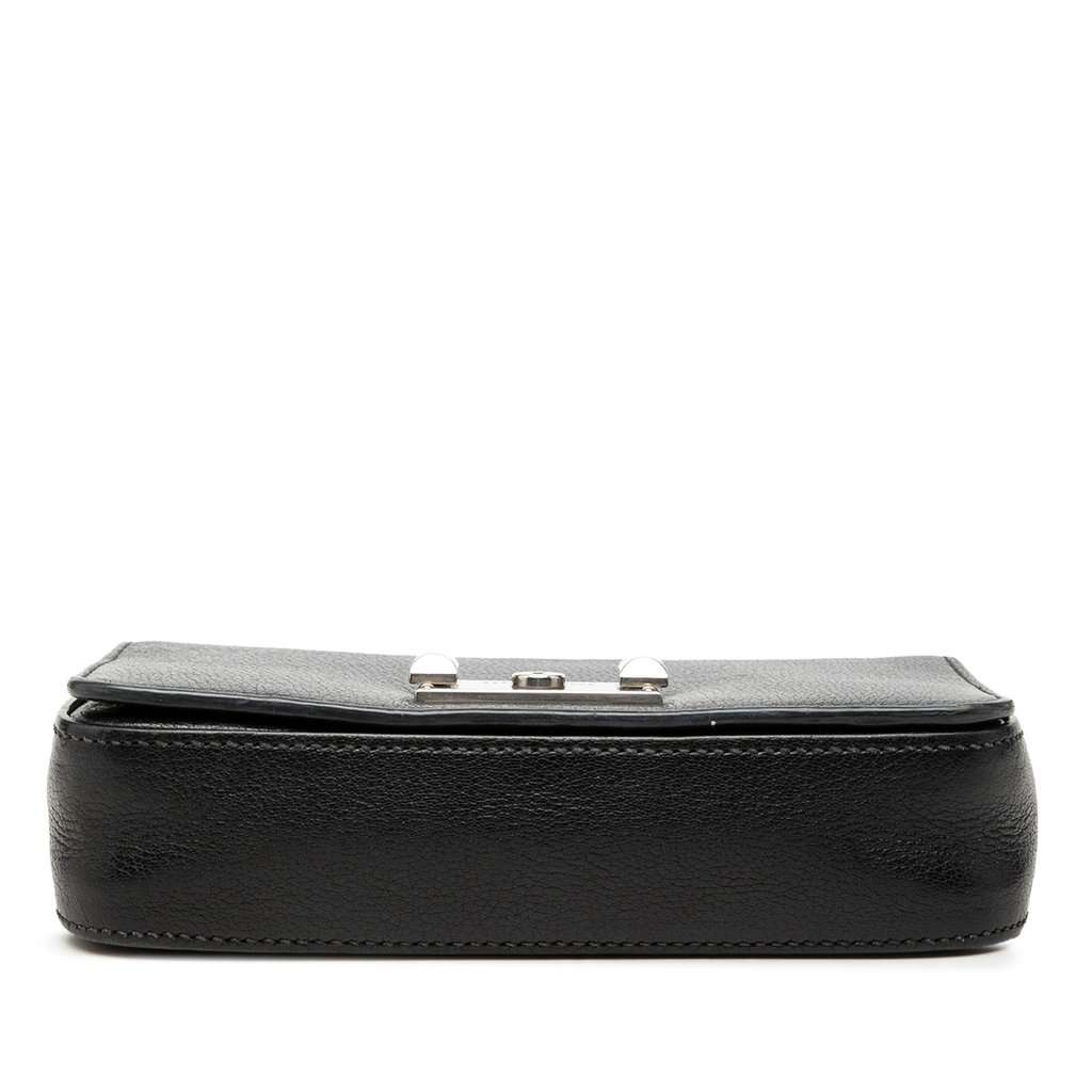 Miu Miu Goatskin Madras Flap Crossbody Black Leather Very good condition - Inside View