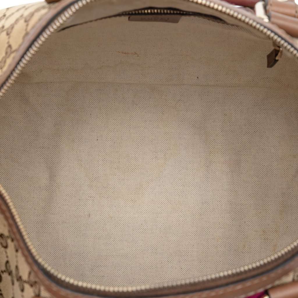 Gucci Medium GG Canvas Web Joy Boston Bag Beige Good condition - Model View
