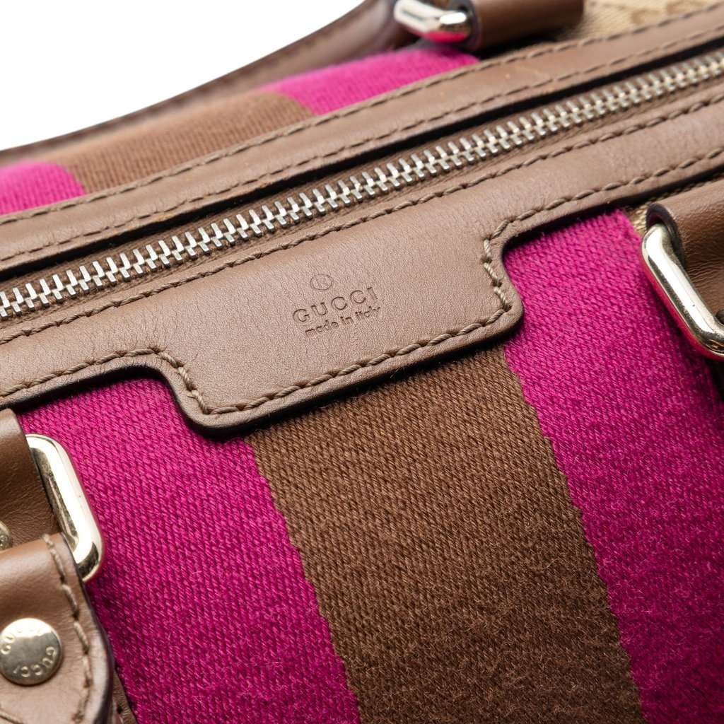 Gucci Medium GG Canvas Web Joy Boston Bag Beige Good condition - Box View