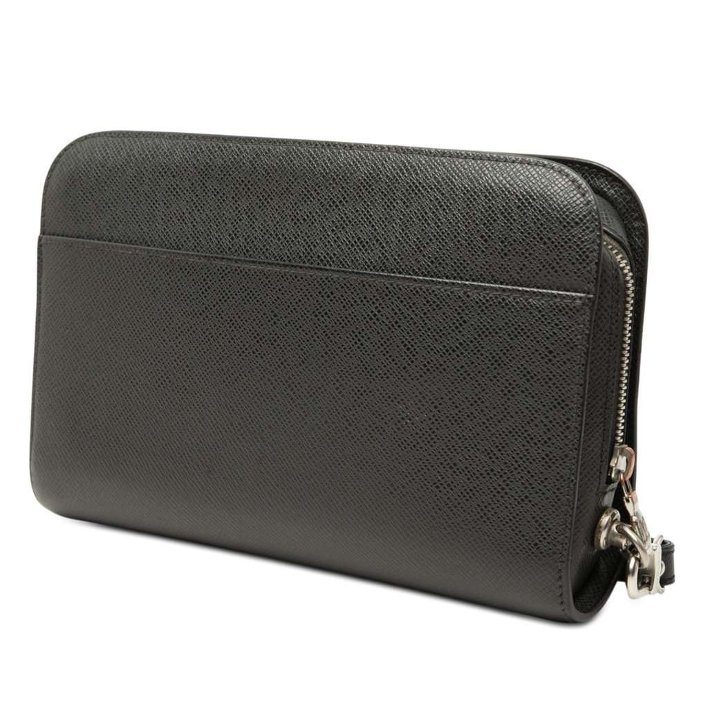 Louis Vuitton Taiga Pochette Baikal Black Leather Very good condition - Back View
