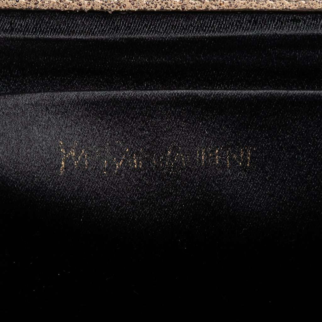 Saint Laurent Large Stitched Suede Monogram Belle De Jour Clutch Brown Leather Very good condition - Box View