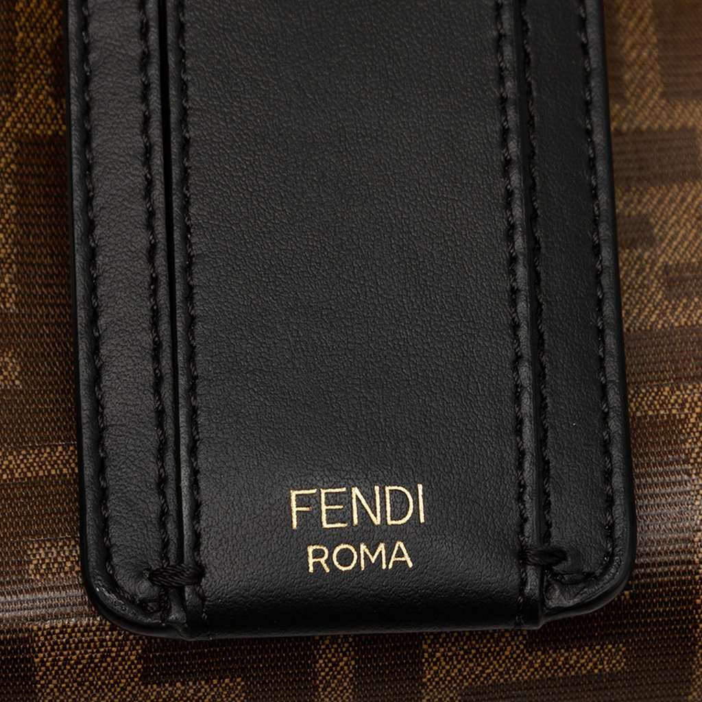 Fendi Small Zucca Coated Canvas Peekaboo Defender Brown Very good condition - Box View