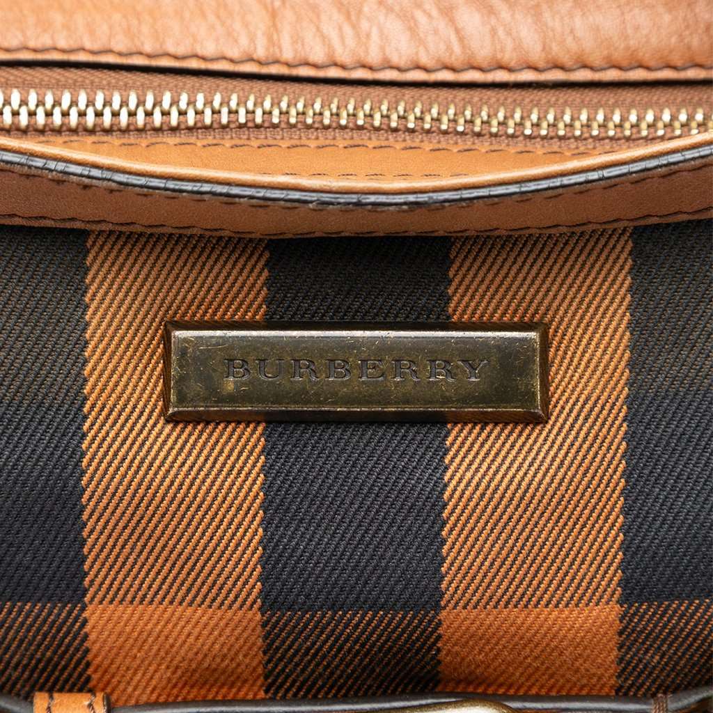 Burberry Mega Check Canvas and Leather Belted Crossbody Brown Very good condition - Box View