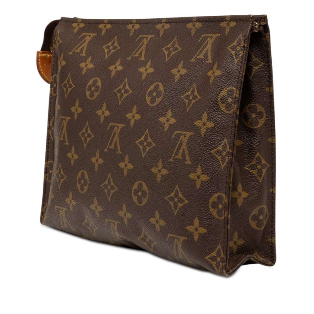 Louis Vuitton Monogram Toiletry Pouch 26 Brown Very good - Back View
