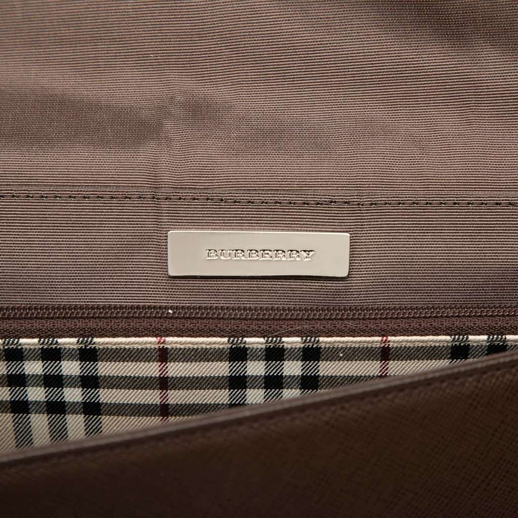 Burberry Leather Flap Shoulder Bag Brown Leather Very good condition - Box View