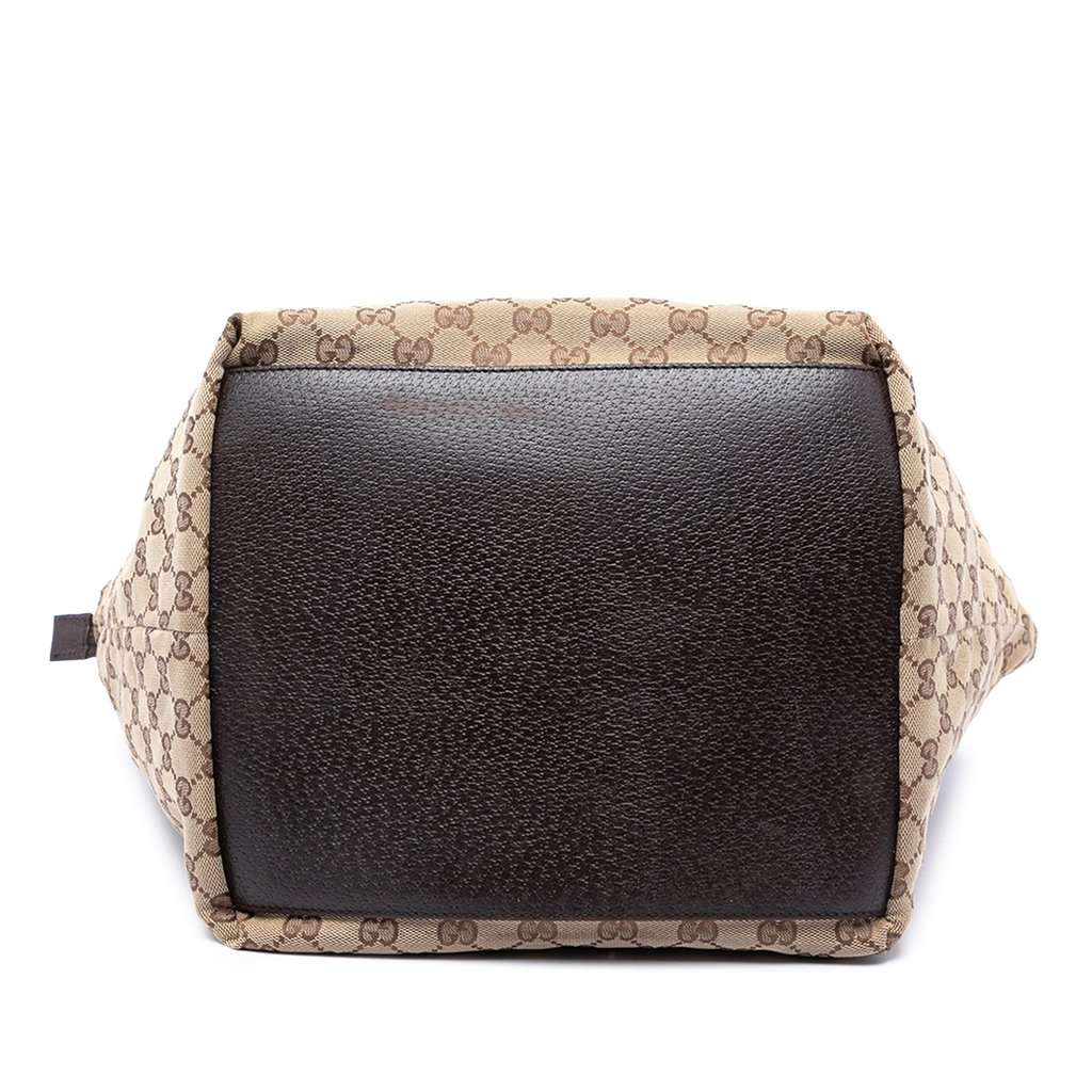 Gucci GG Canvas Web Tote Beige Very good condition - Inside View