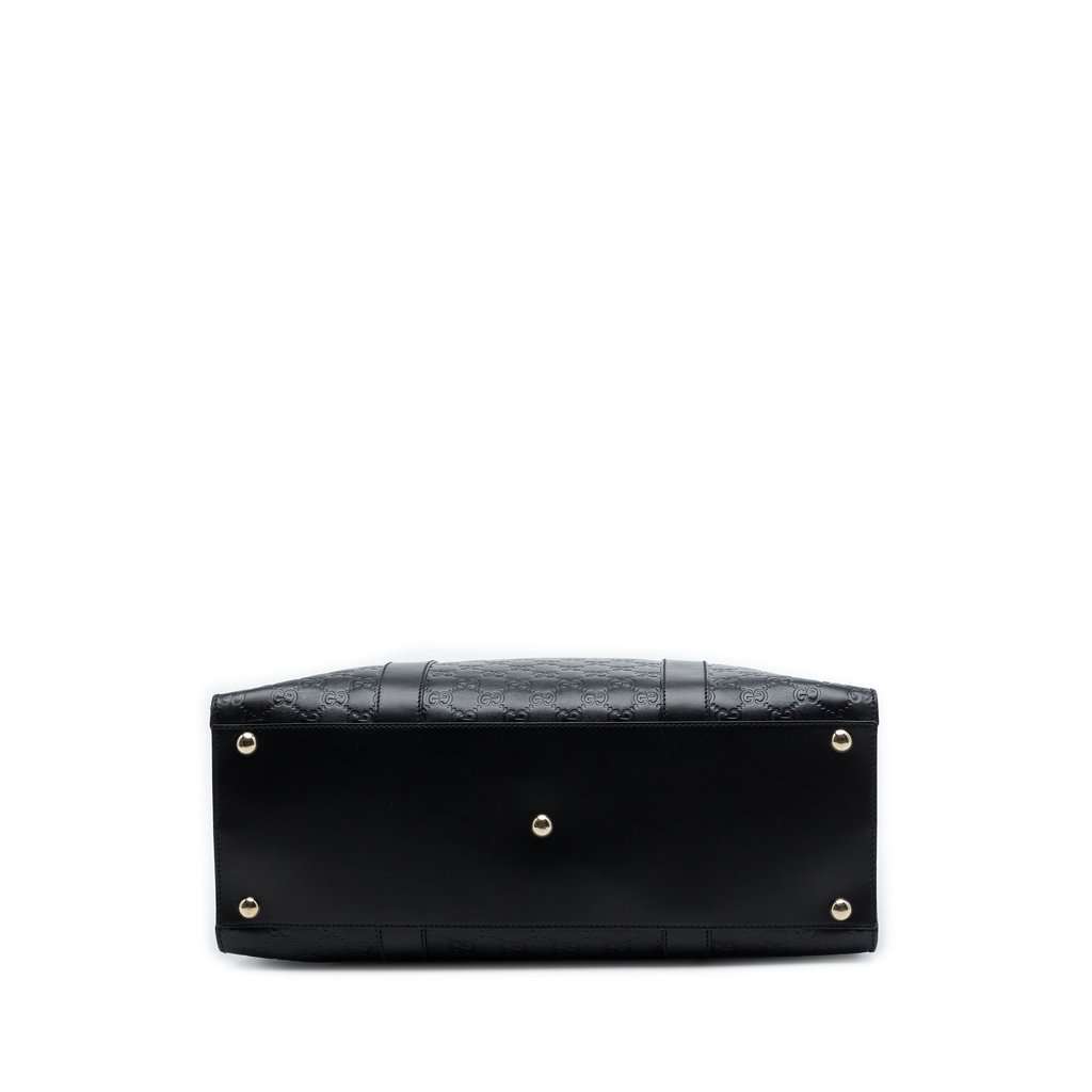 Gucci Medium Guccissima Briefcase Black Leather Very good - Inside View