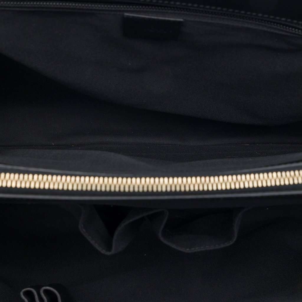 Gucci Medium Guccissima Briefcase Black Leather Very good - Model View