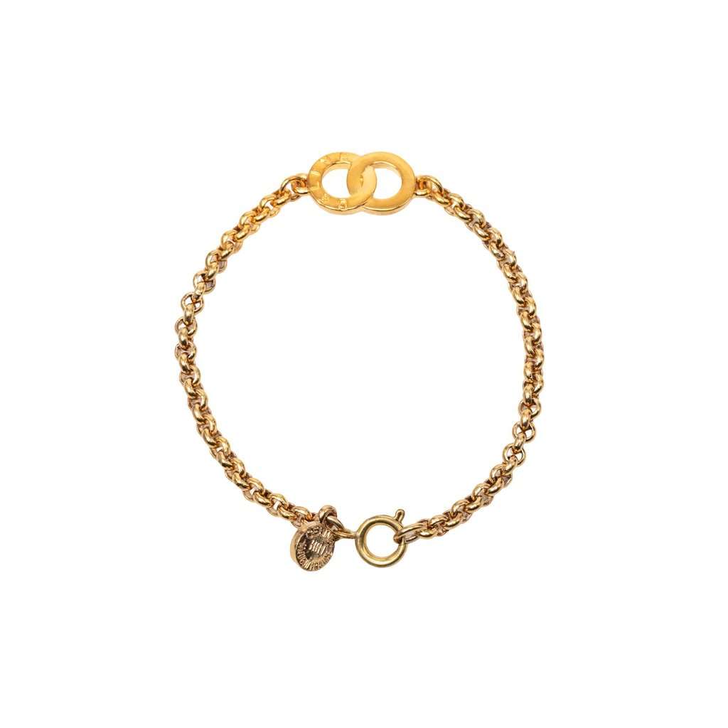 Celine Gold Plated Circle Charm Bracelet Gold Metal Very good condition - Inside View
