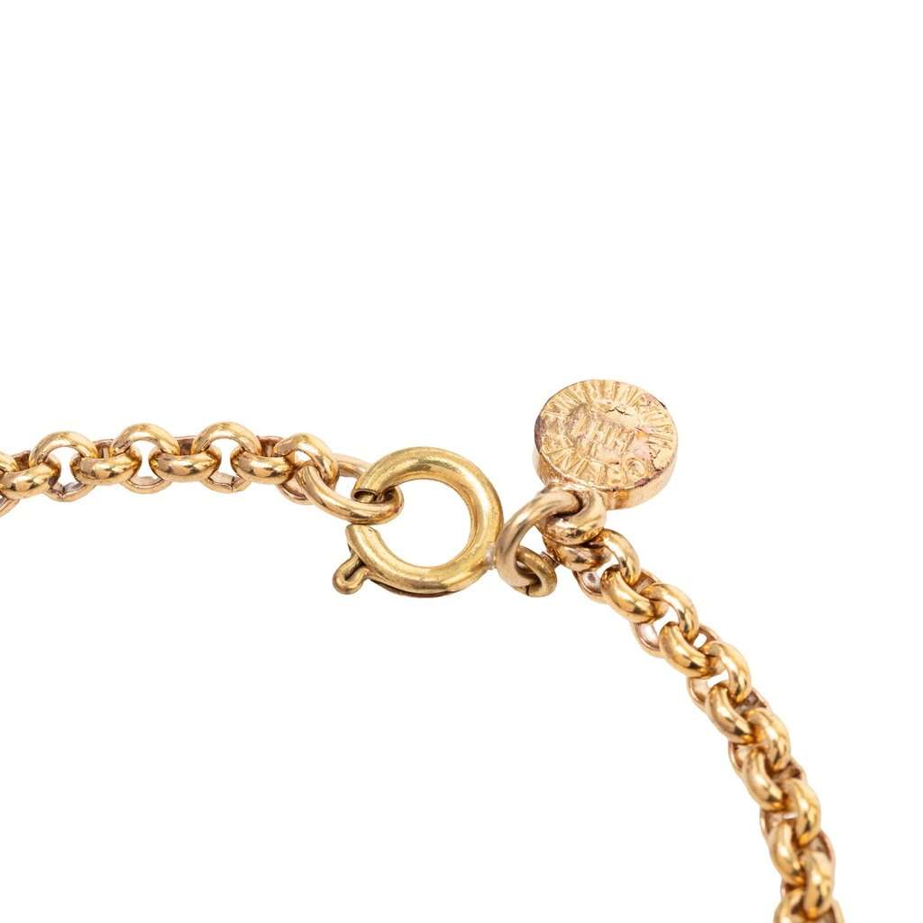 Celine Gold Plated Circle Charm Bracelet Gold Metal Very good condition - Model View