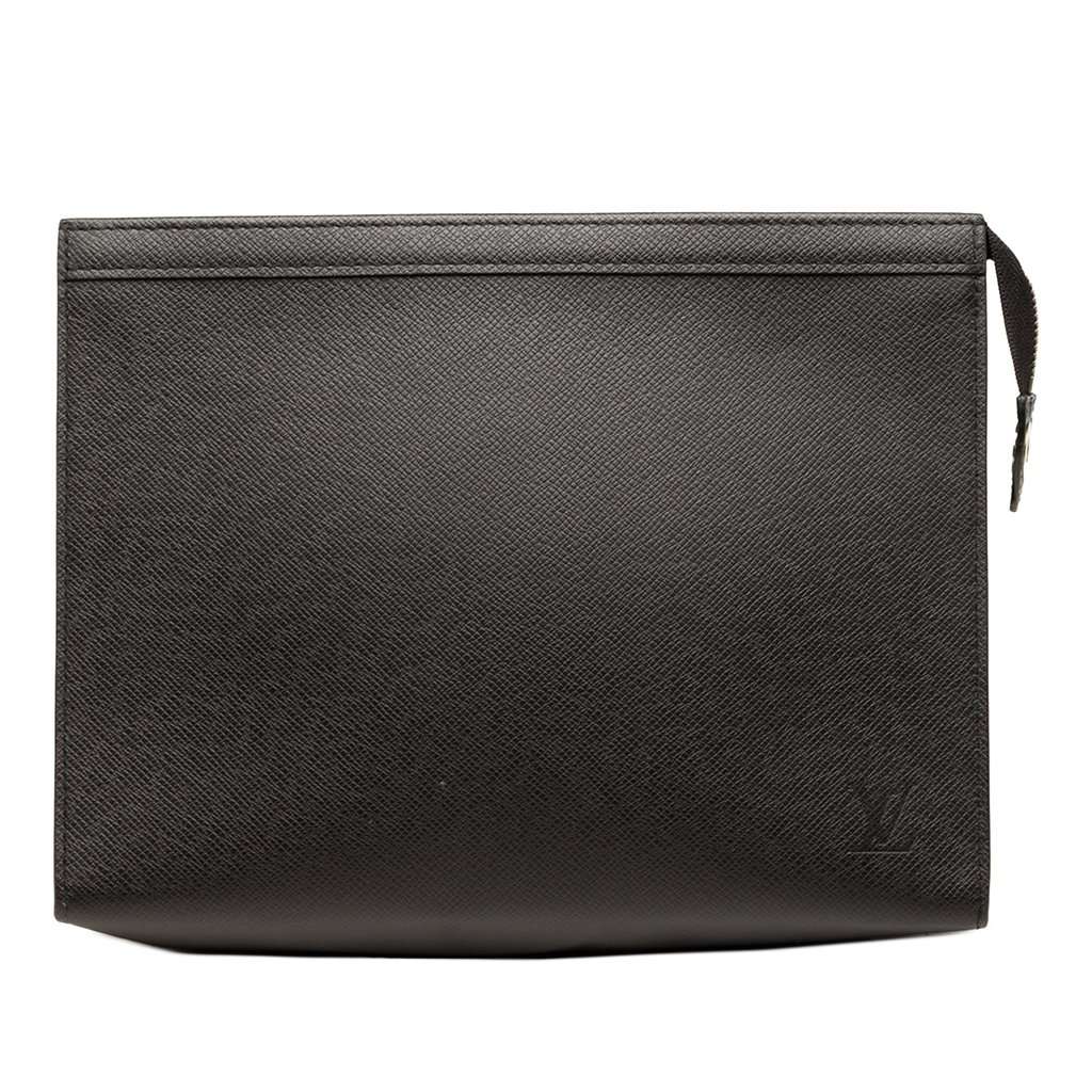 Louis Vuitton Taiga Pochette Voyage MM Black Leather Very good condition - Front View