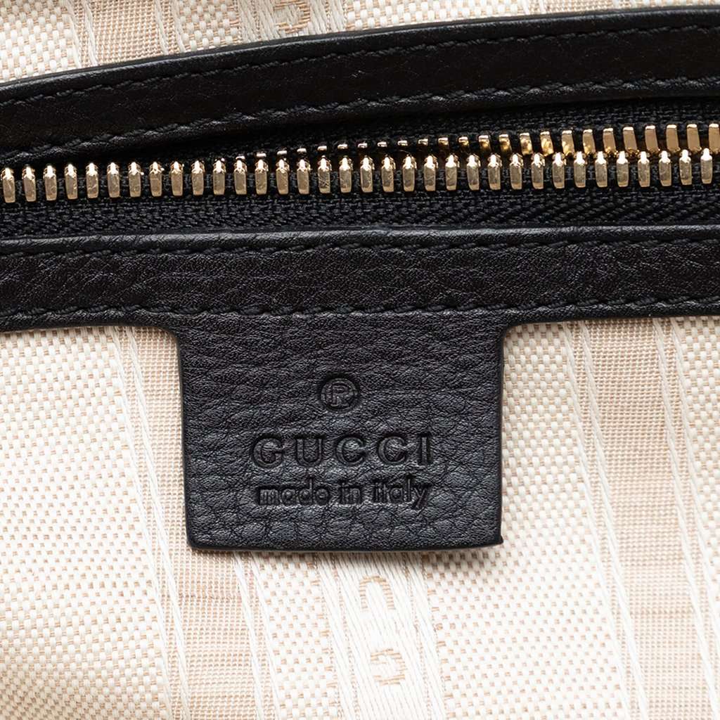 Gucci Leather Soho Convertible Tote Black Leather Very good condition - Box View
