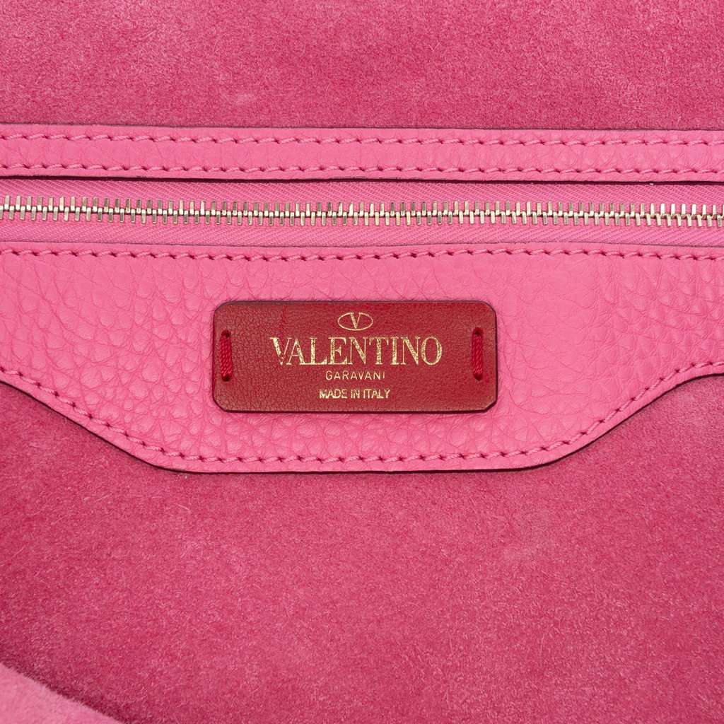 Valentino Leather Rockstud Tote Pink Leather Very good condition - Box View