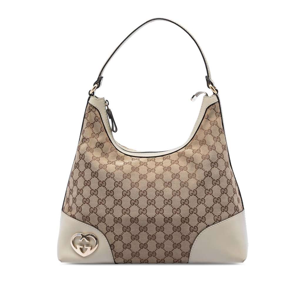 Gucci Medium GG Canvas Lovely Shoulder Bag Beige Very good condition - Front View