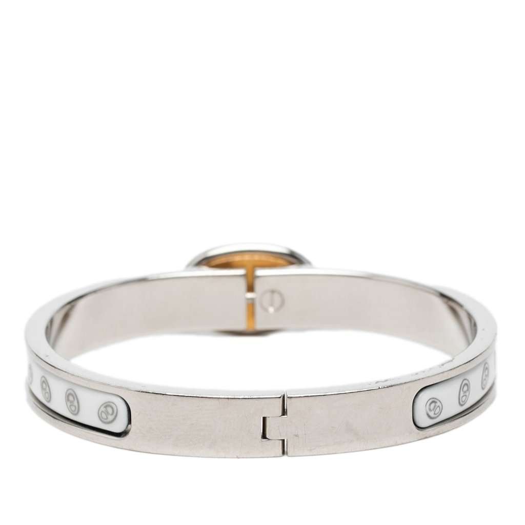 Hermès Narrow Chaine d Ancre Maillon Enamel Clic Bracelet PM White Very good - Inside View
