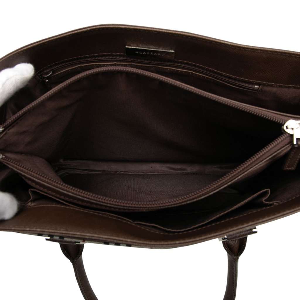 Burberry House Check Canvas Tote Beige Very good - Model View