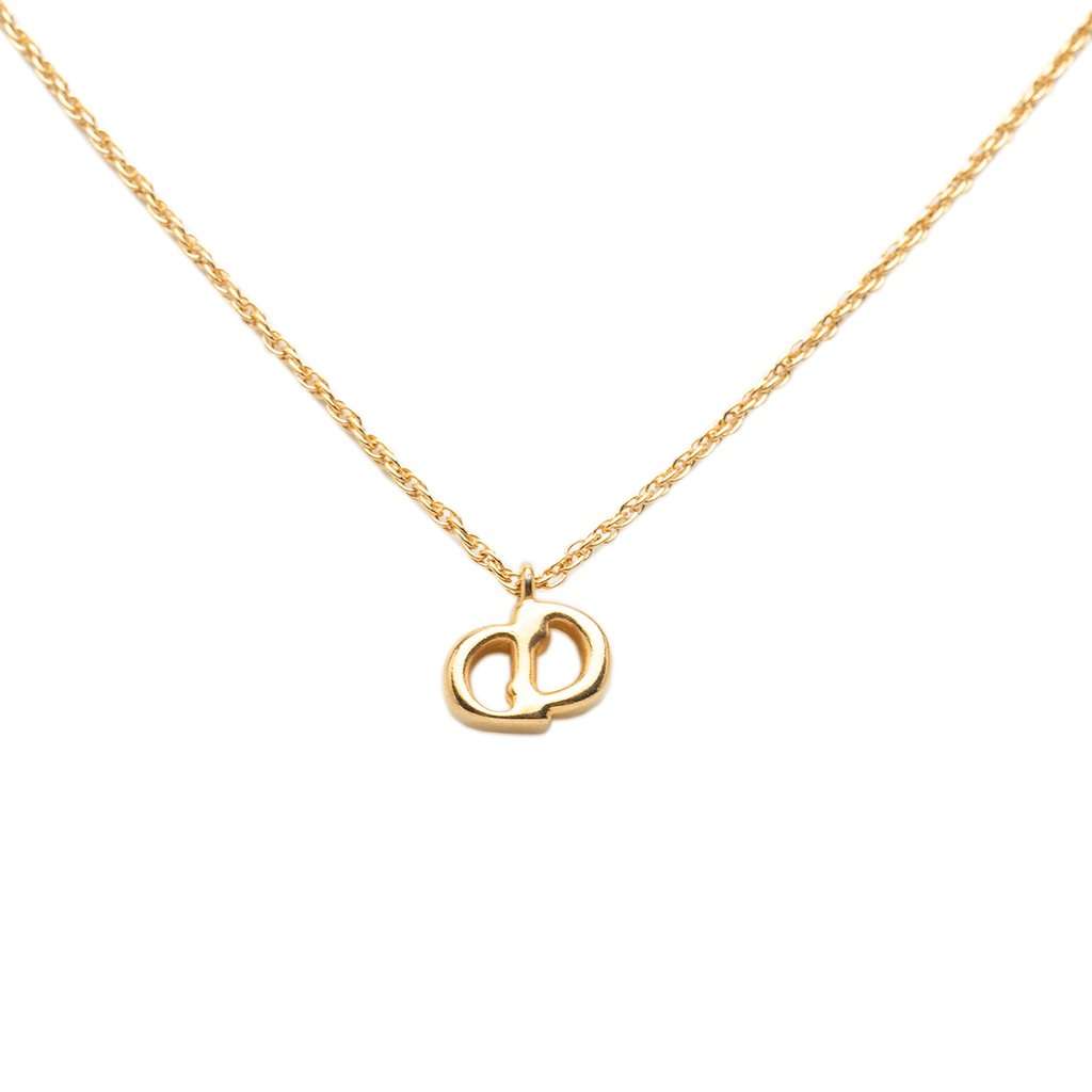 Dior Gold Plated CD Pendant Necklace Gold Metal Very good condition - Inside View