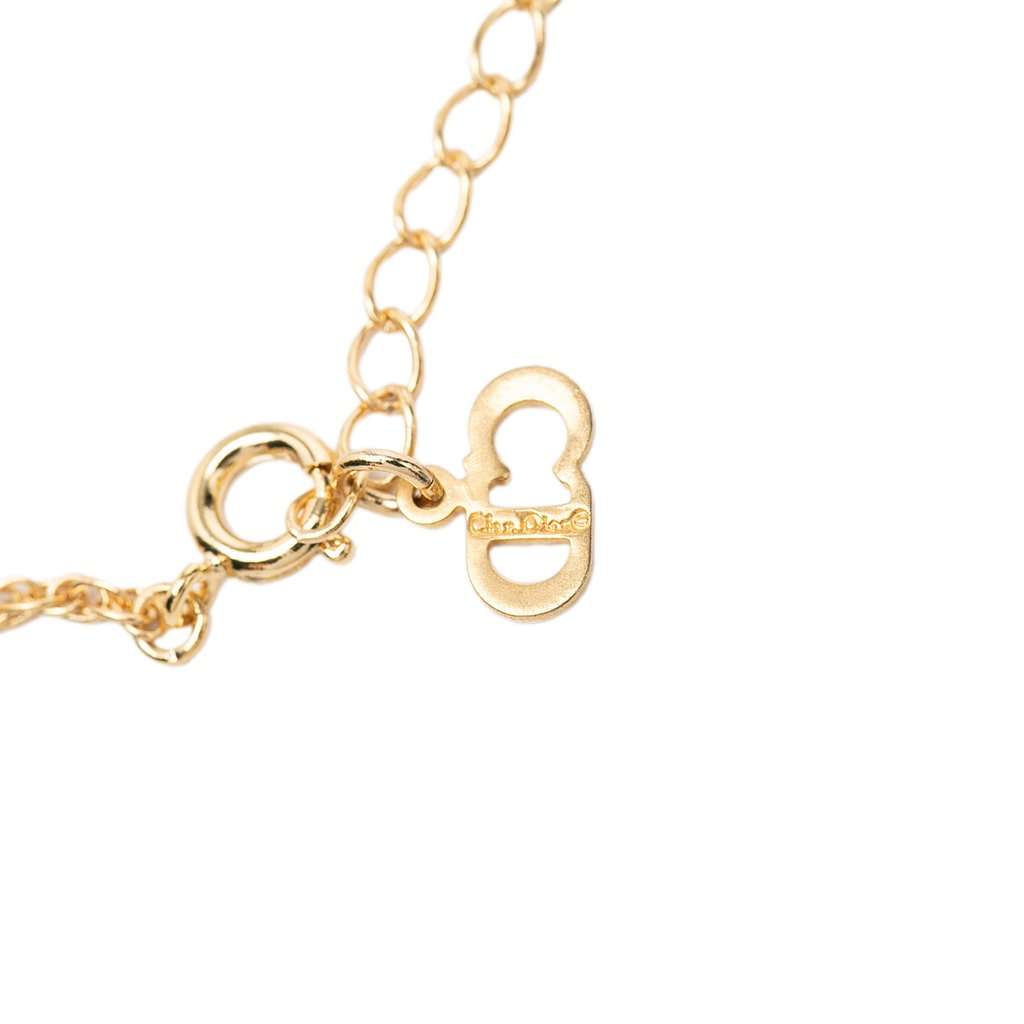 Dior Gold Plated CD Pendant Necklace Gold Metal Very good condition - Box View