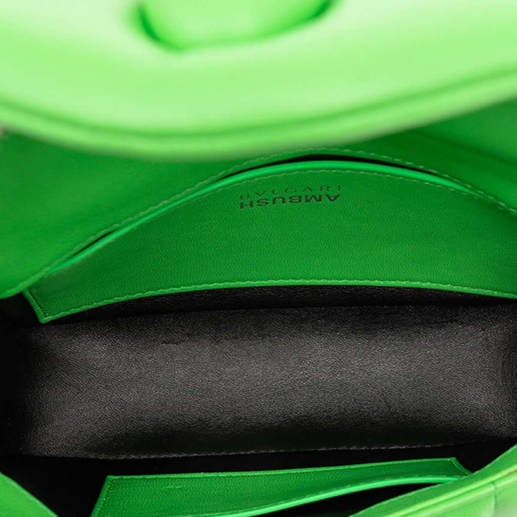 Bvlgari Ambush Nappa Serpenti Convertible Belt Bag Green Leather Very good - Model View