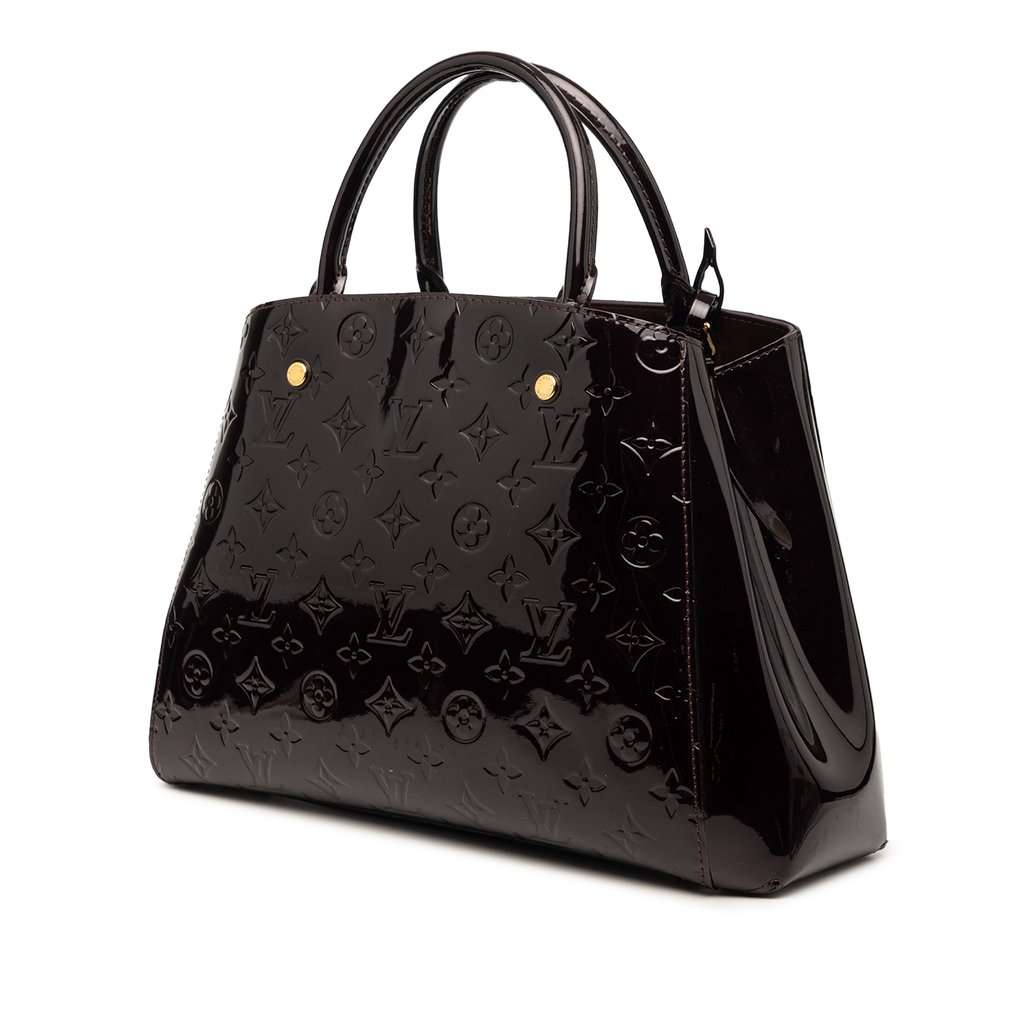 Louis Vuitton Monogram Vernis Montaigne MM Purple Leather Good - Back View
