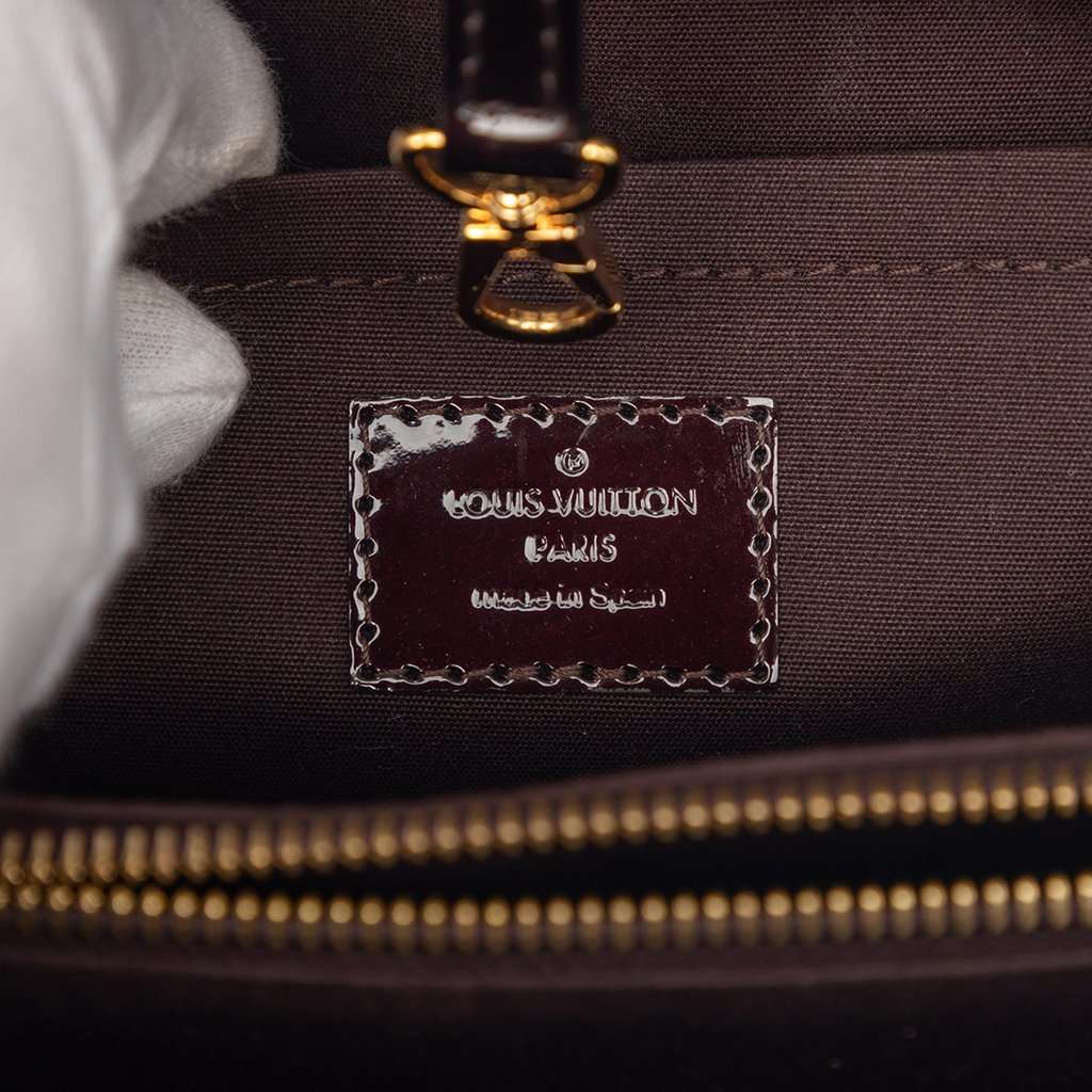 Louis Vuitton Monogram Vernis Montaigne MM Purple Leather Good - Box View