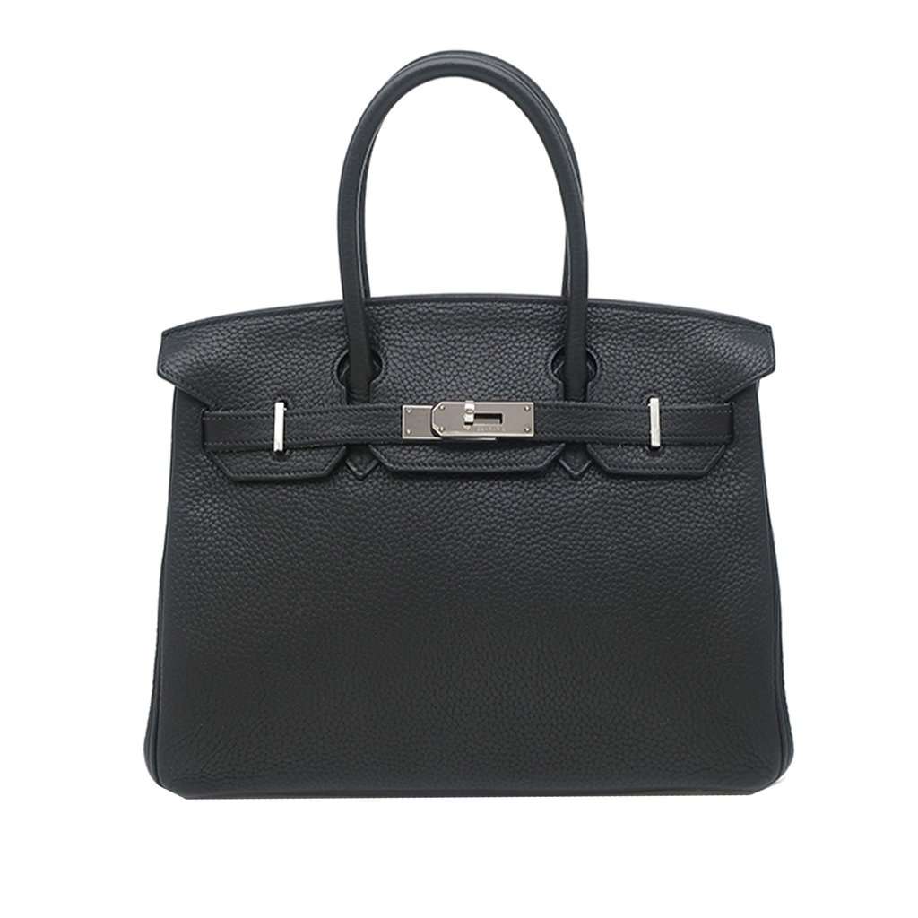 Hermès Clemence Birkin Retourne 30 Black Leather Very good - Front View