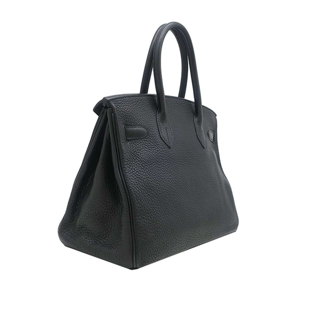 Hermès Clemence Birkin Retourne 30 Black Leather Very good - Back View