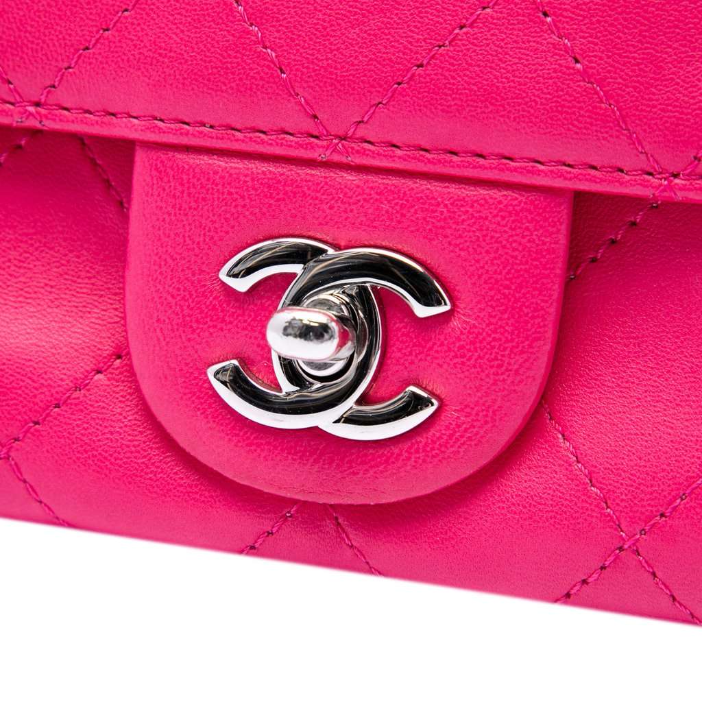 Chanel Jumbo Quilted Lambskin 3 Accordion Double Flap Pink Leather Very good condition - Box View
