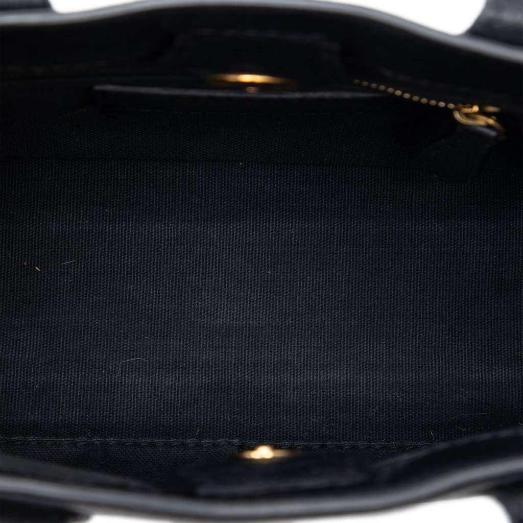 Burberry Small Derby Calfskin and House Check Banner Satchel Black Leather Very good condition - Model View