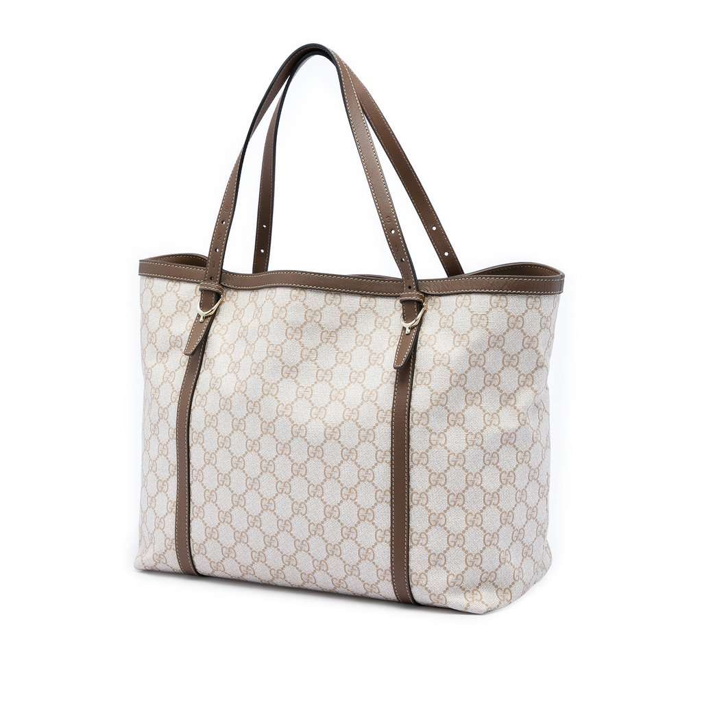 Gucci GG Supreme Nice Tote White Very good - Back View