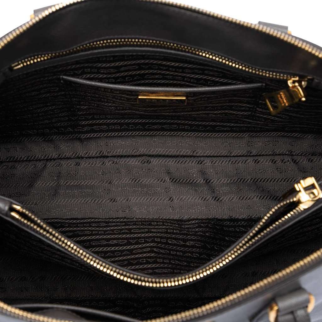Prada Large Saffiano Lux Promenade Satchel Brown Leather Very good condition - Model View