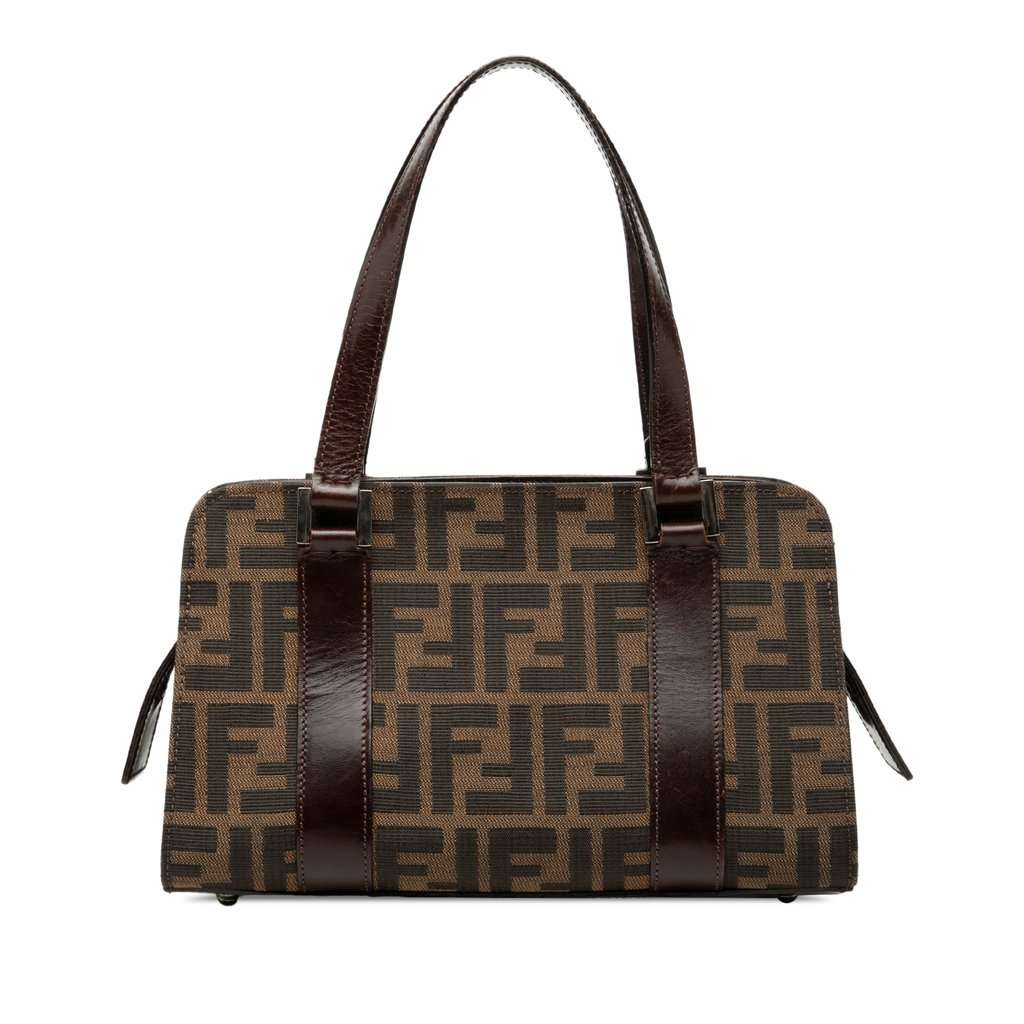 Fendi Zucca Canvas Handbag Brown Very good condition - Front View