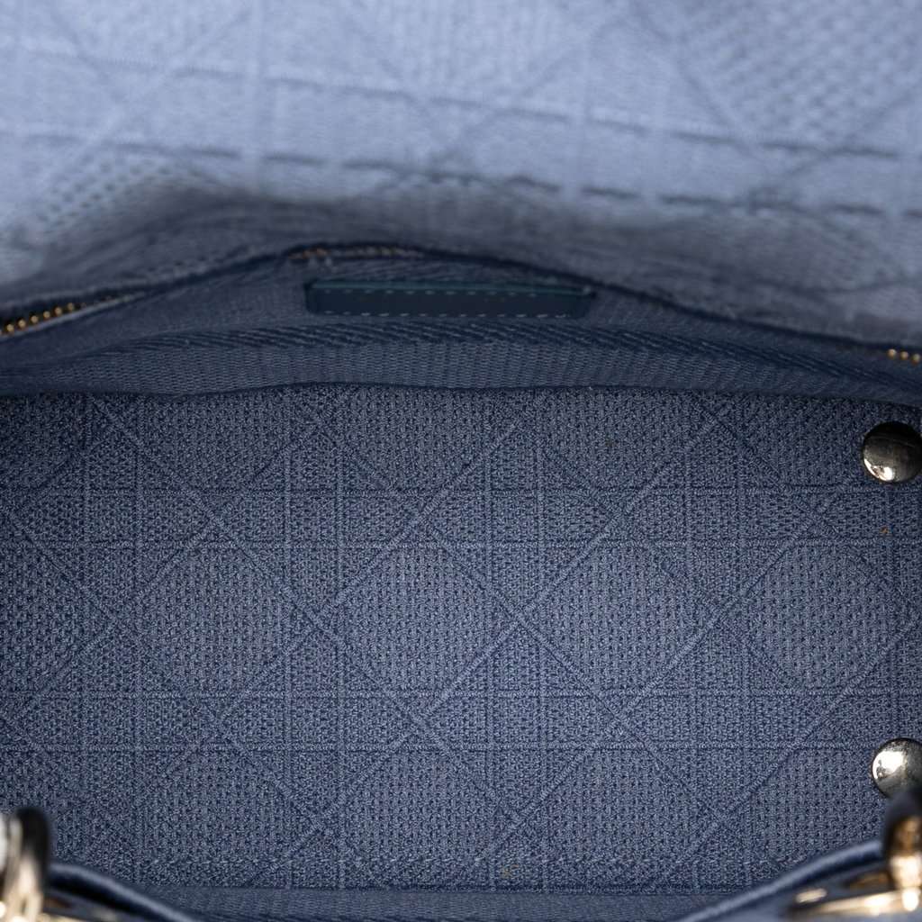 Dior Medium Canvas Cannage Lady D Lite Blue Very good condition - Model View