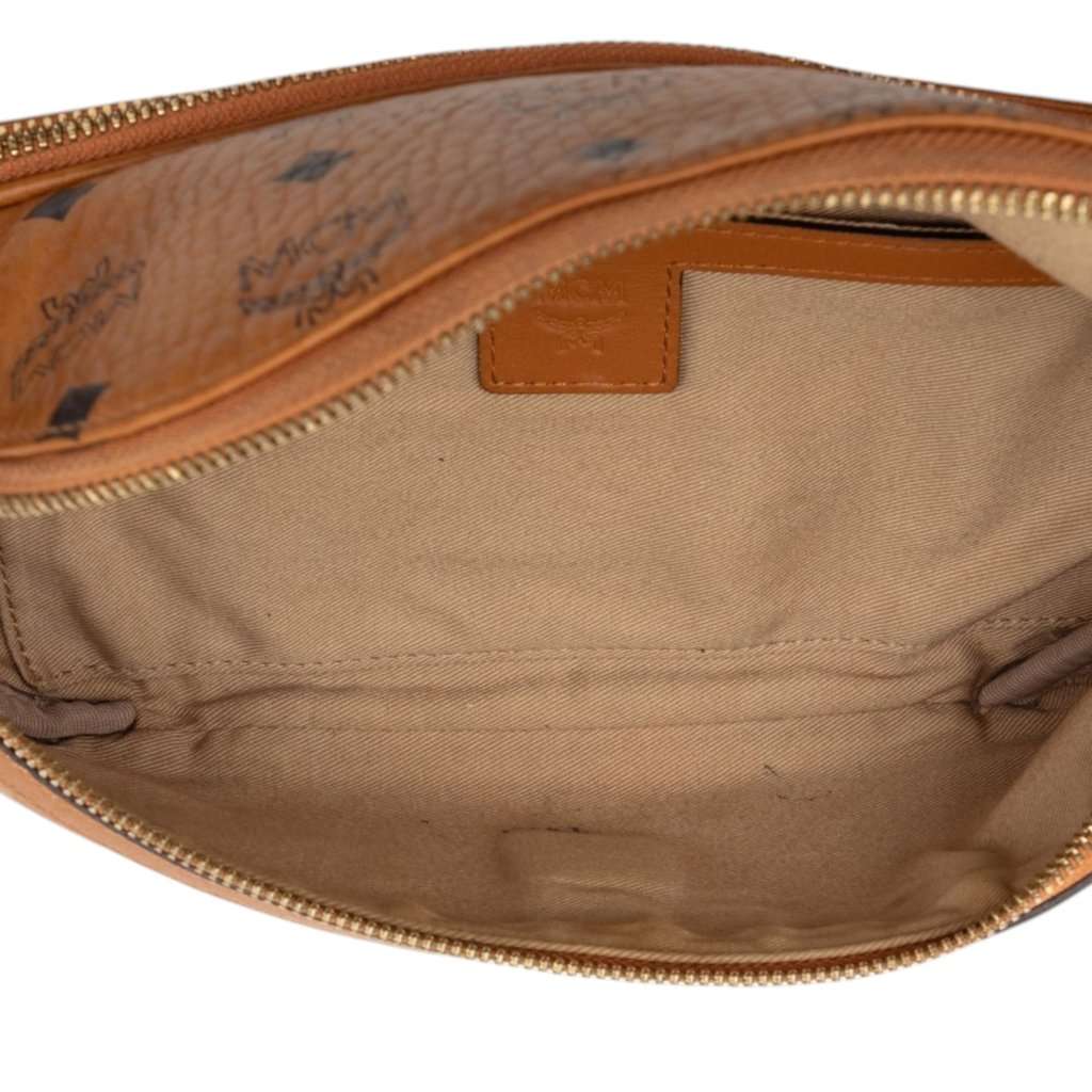 MCM Medium Visetos Coated Canvas Fursten Belt Bag Brown Very good condition - Model View